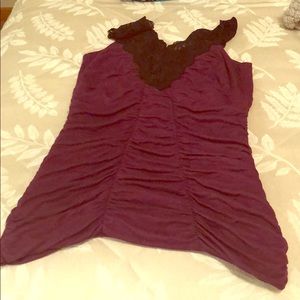 Burgundy and Black tank top